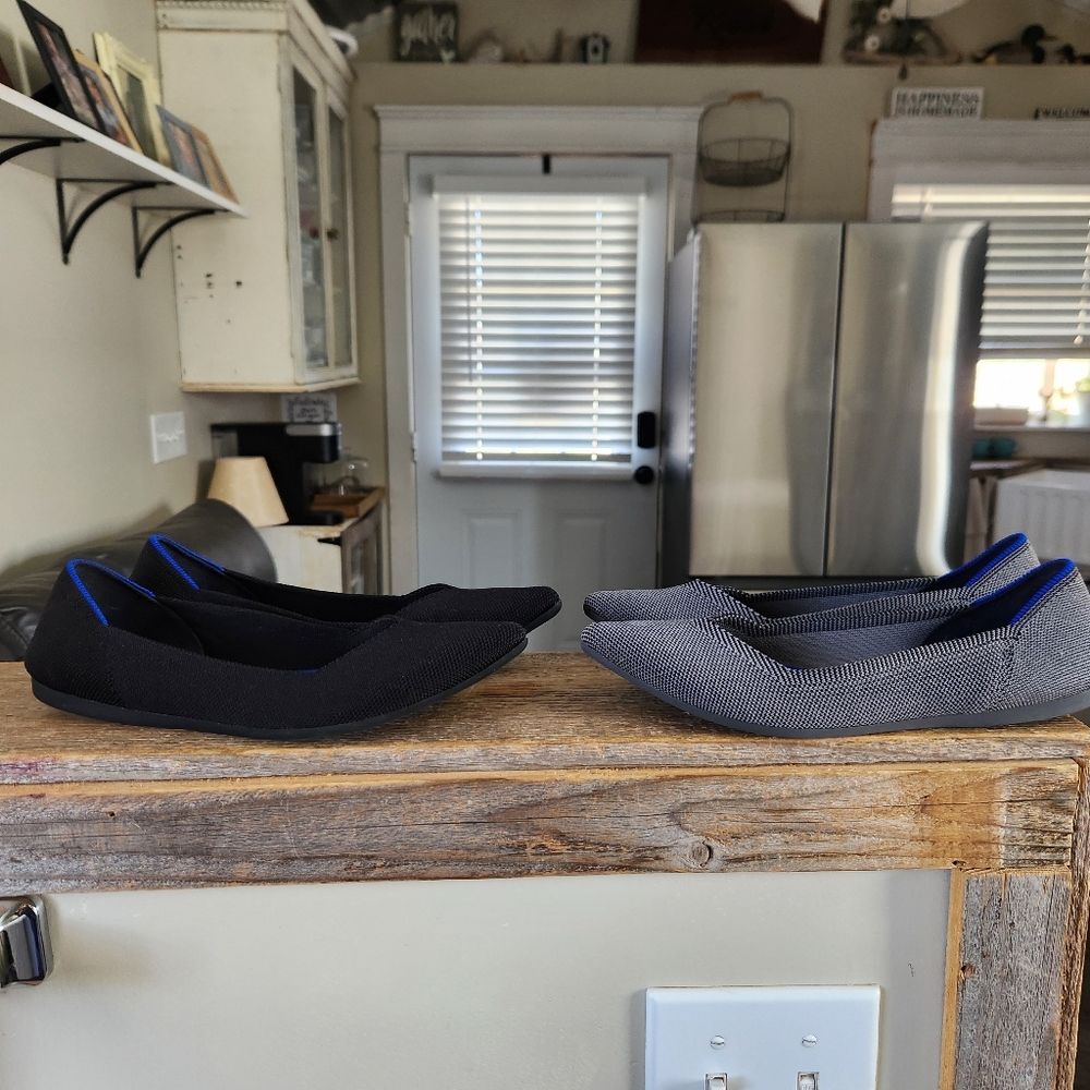 Rothy's The Point Flats Size 7 Bundle Excellent & Sanitized